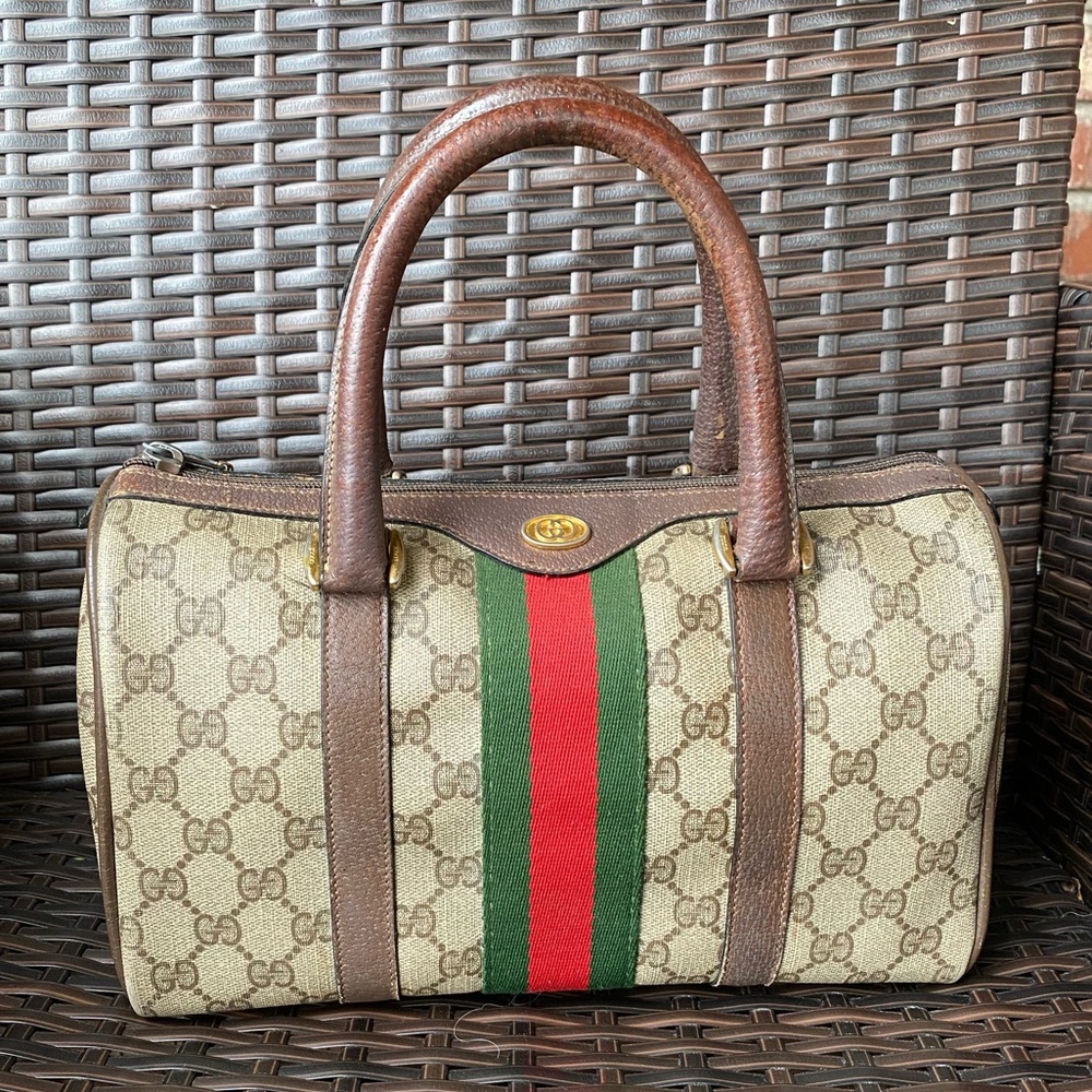 Authentic Vintage Gucci Boston Bag